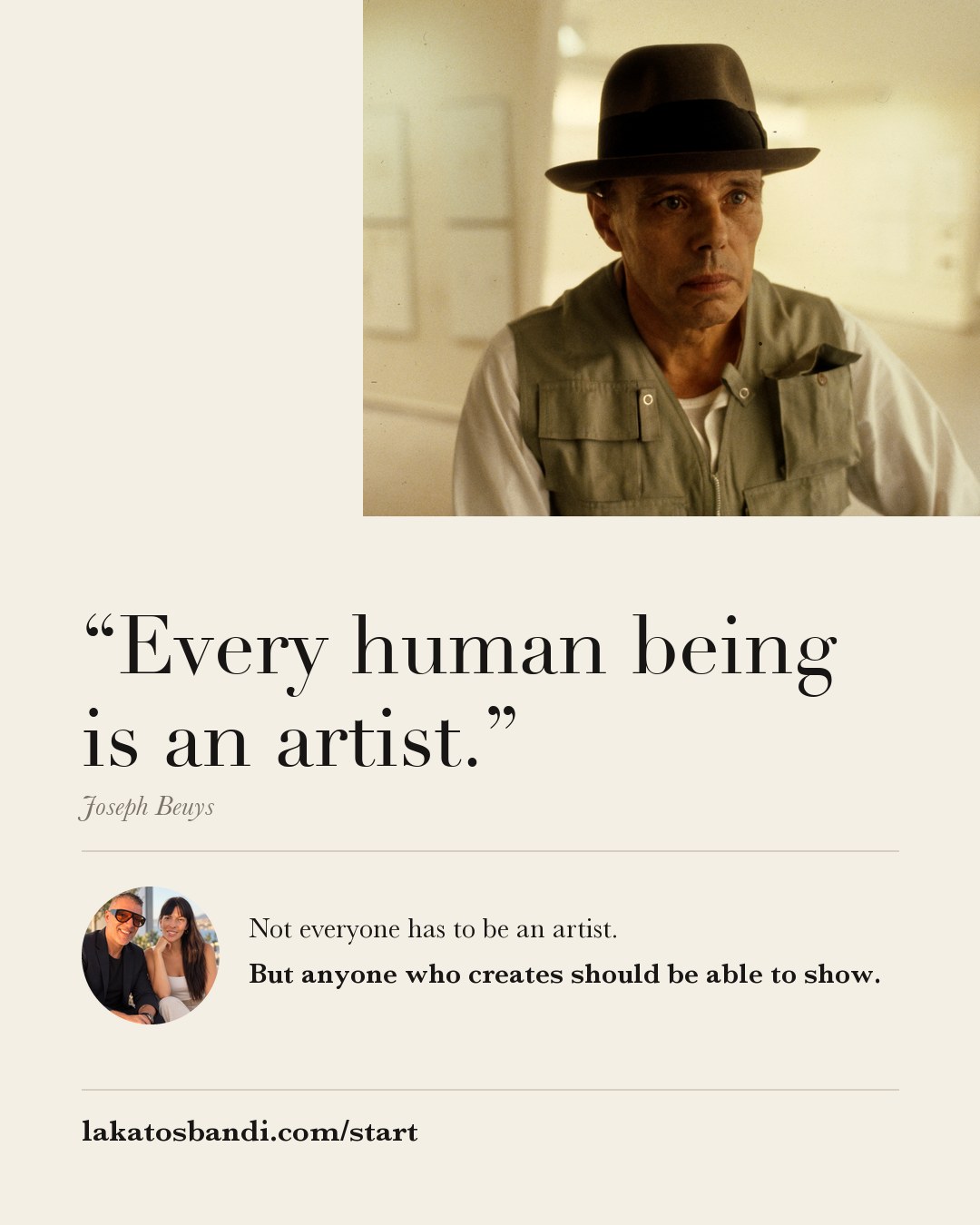 “Every human being is an artist” — and why that needs no entrance exam