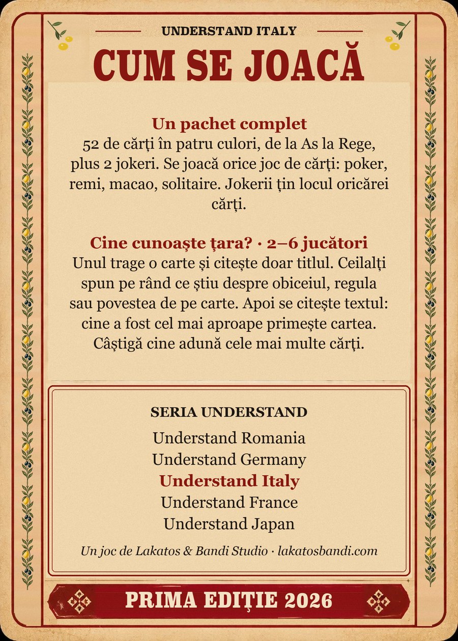 Understand Italy — Față și spate