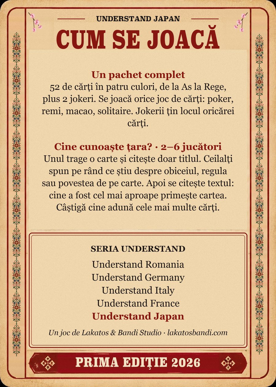 Understand Japan — Față și spate