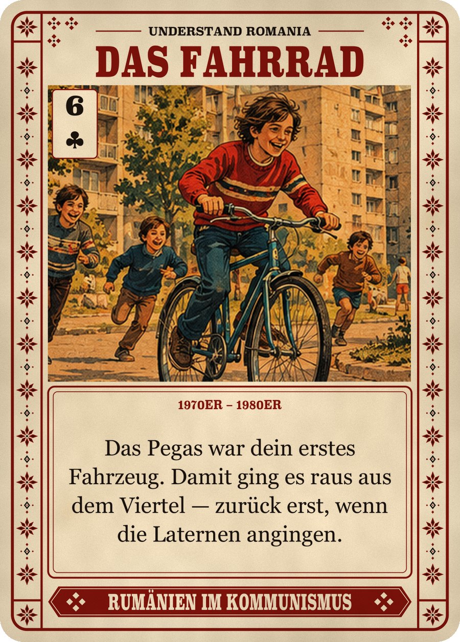 DAS FAHRRAD — 1970er – 1980er. Das Pegas war dein erstes Fahrzeug. Damit ging es raus aus dem Viertel — zurück erst, wenn die Laternen angingen.
