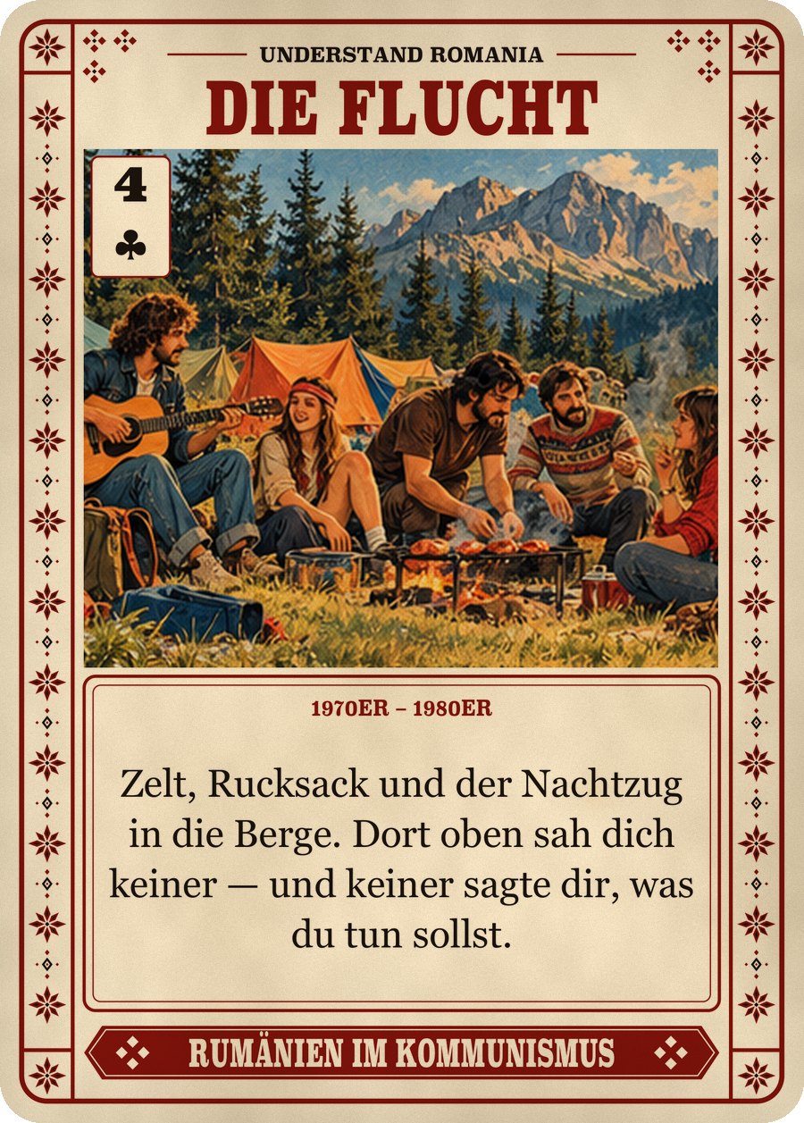 DIE FLUCHT — 1970er – 1980er. Zelt, Rucksack und der Nachtzug in die Berge. Dort oben sah dich keiner — und keiner sagte dir, was du tun sollst.