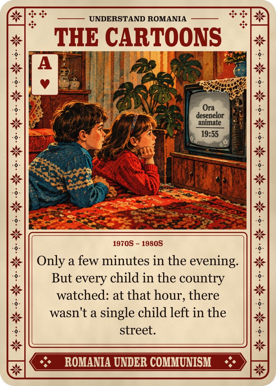 THE CARTOONS — 1970s – 1980s. Only a few minutes in the evening. But every child in the country watched: at that hour, there wasn't a single child left in the street.