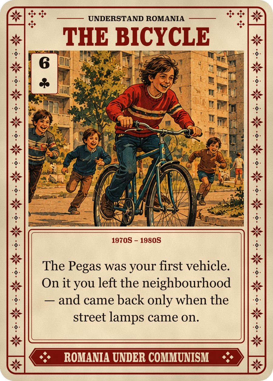 THE BICYCLE — 1970s – 1980s. The Pegas was your first vehicle. On it you left the neighbourhood — and came back only when the street lamps came on.