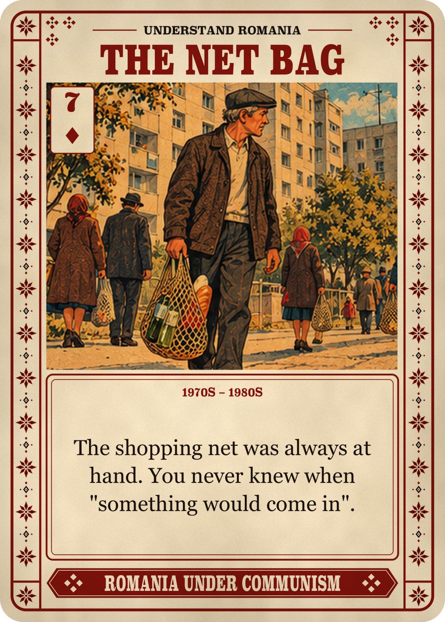 THE NET BAG — 1970s – 1980s. The shopping net was always at hand. You never knew when "something would come in".