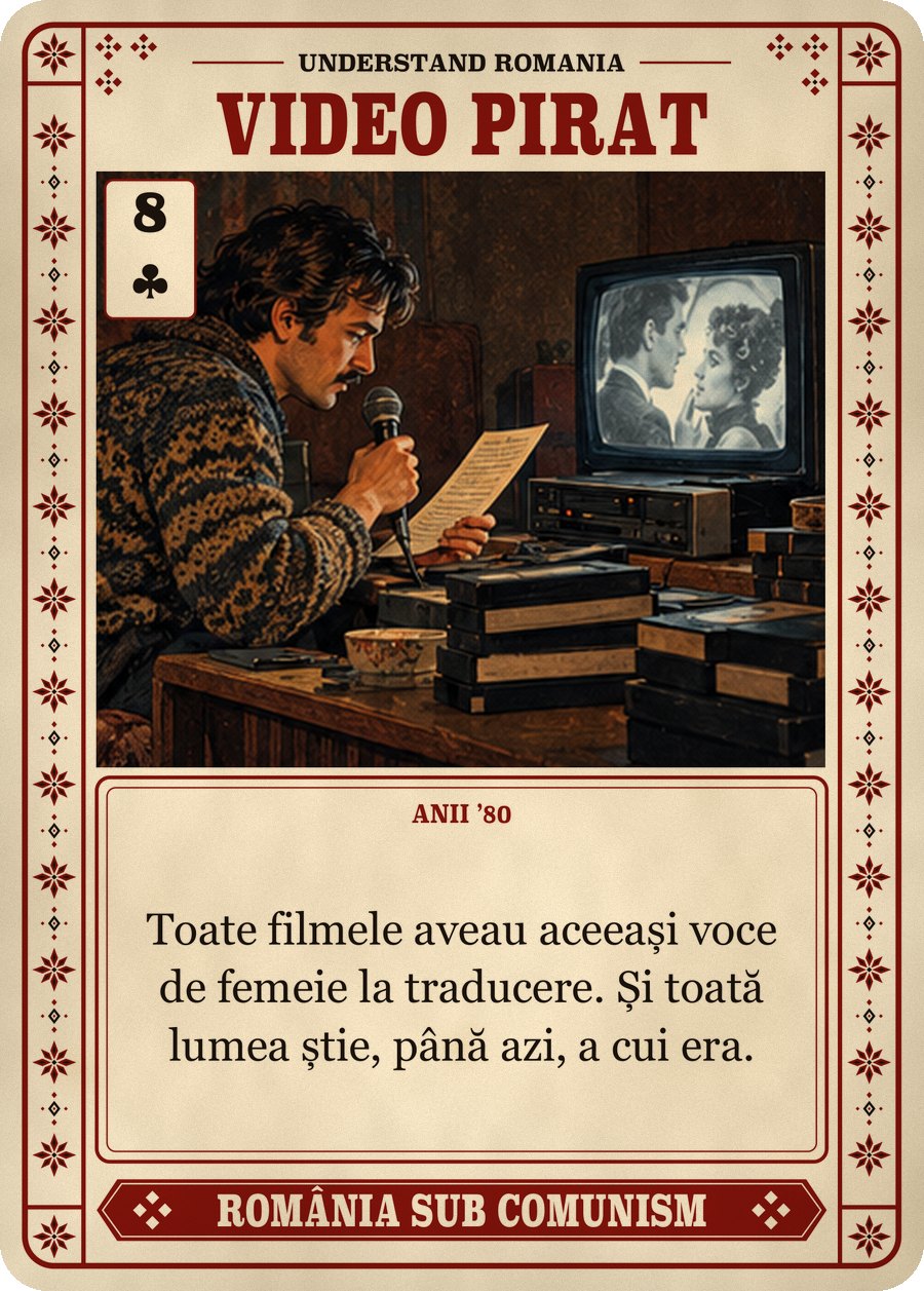 VIDEO PIRAT — anii ’80. Toate filmele aveau aceeași voce de femeie la traducere. Și toată lumea știe, până azi, a cui era.