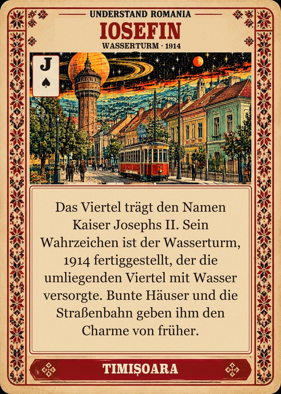 IOSEFIN — Wasserturm · 1914. Das Viertel trägt den Namen Kaiser Josephs II. Sein Wahrzeichen ist der Wasserturm, 1914 fertiggestellt, der die umliegenden Viertel mit Wasser versorgte. Bunte Häuser und die Straßenbahn geben ihm den Charme von früher.