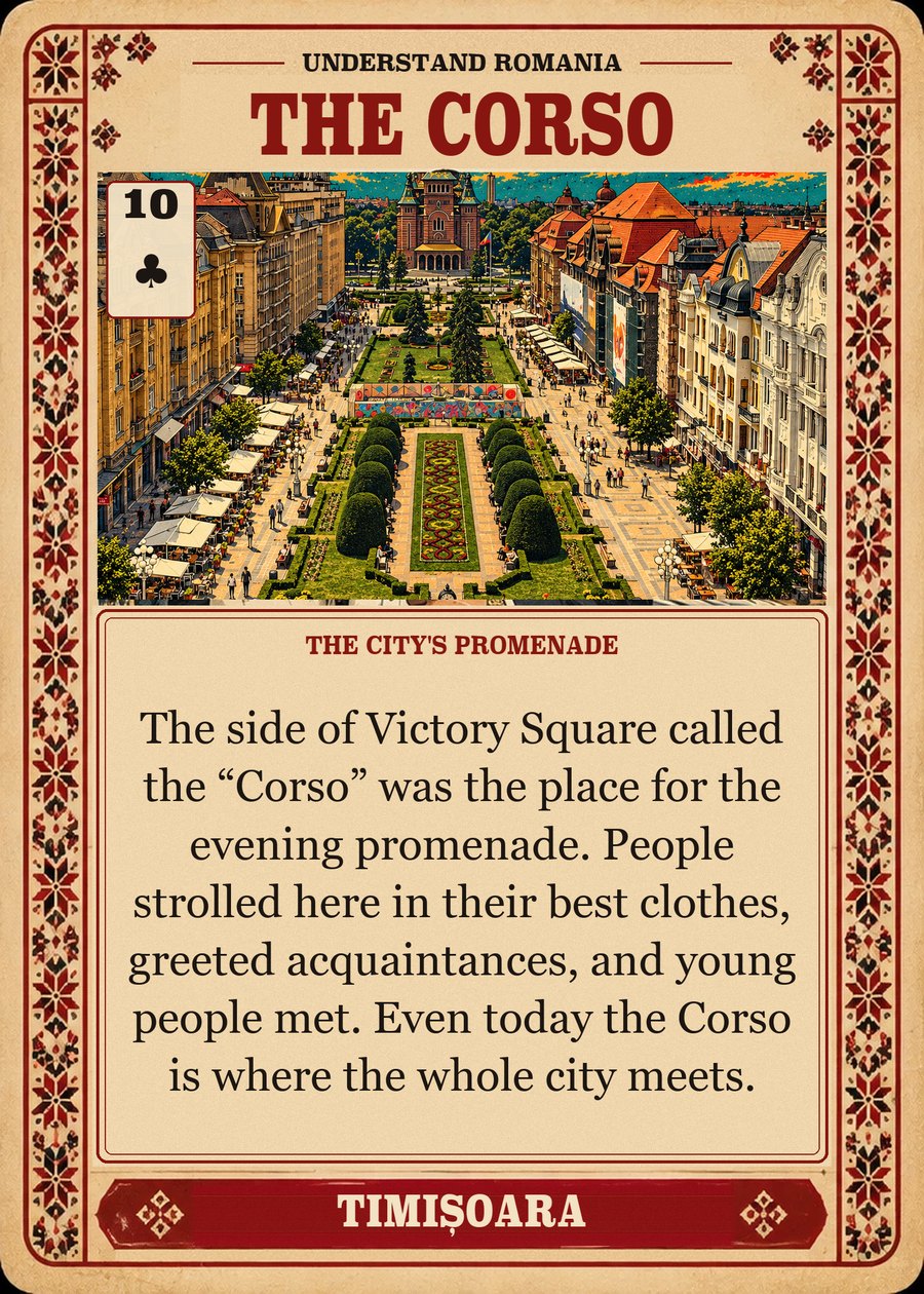 THE CORSO — the city's promenade. The side of Victory Square called the “Corso” was the place for the evening promenade. People strolled here in their best clothes, greeted acquaintances, and young people met. Even today the Corso is where the whole city meets.