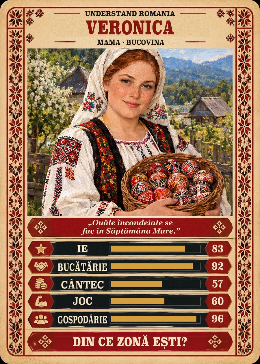 VERONICA — Mama · Bucovina. Ouăle încondeiate se fac în Săptămâna Mare. (Ie 83, Bucătărie 92, Cântec 57, Joc 60, Gospodărie 96)