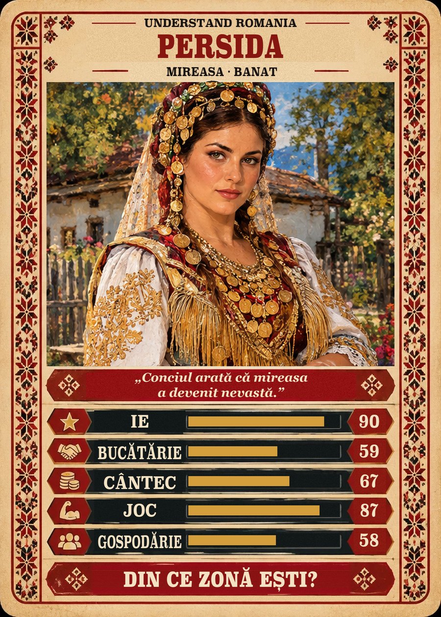 PERSIDA — Mireasa · Banat. Conciul arată că mireasa a devenit nevastă. (Ie 90, Bucătărie 59, Cântec 67, Joc 87, Gospodărie 58)
